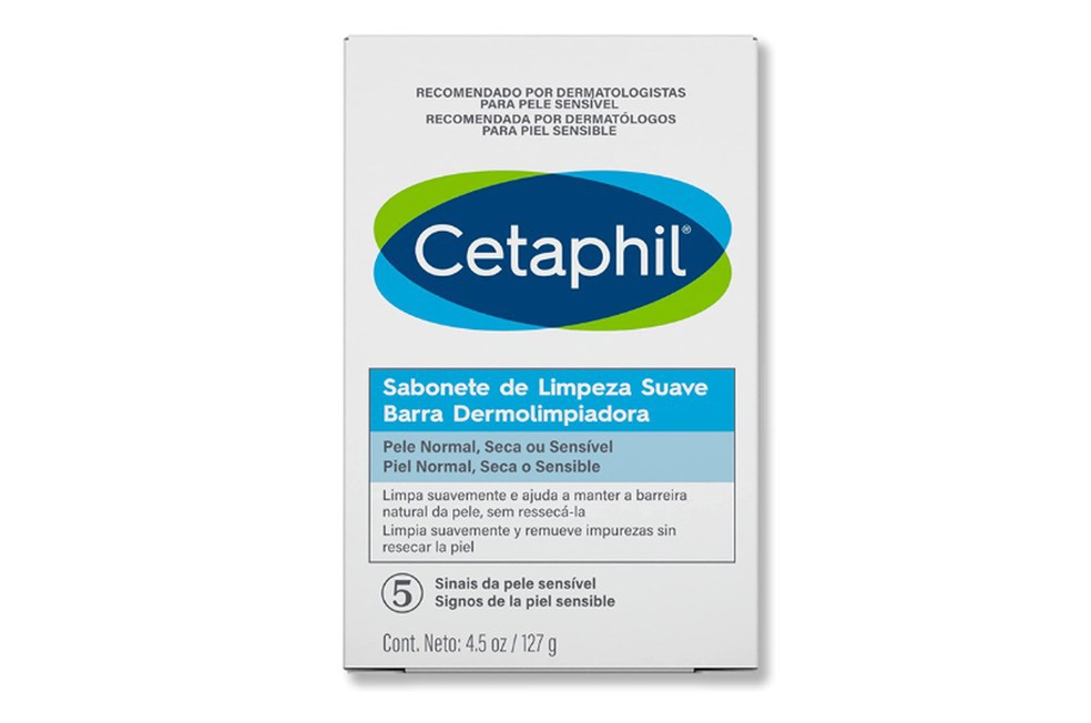 O sabonete de limpeza suave da Cetaphil pode ser encontrado em formato de barra — Foto: Reprodução/Amazon