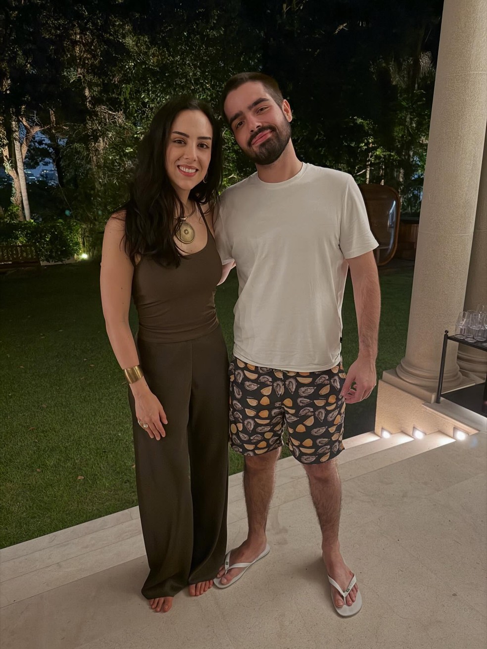 Lara Silva e o irmão João Silva, ambos filhos de Faustão — Foto: Reprodução/Instagram