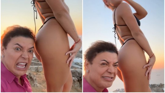 David Brazil fica impressionado com Bruna Griphao: 'Se eu tivesse esse corpinho'