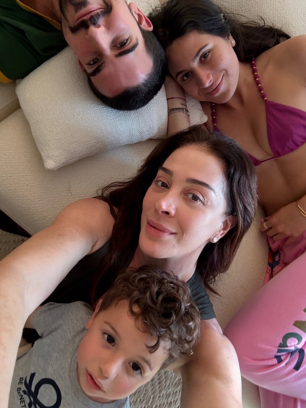 Claudia Raia e os filhos: Enzo Celulari, Sophia Raia e Luca — Foto: Reprodução/Instagram