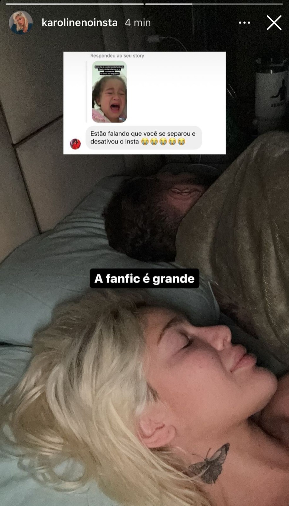 Story de Karoline Lima — Foto: Reprodução/Instagram