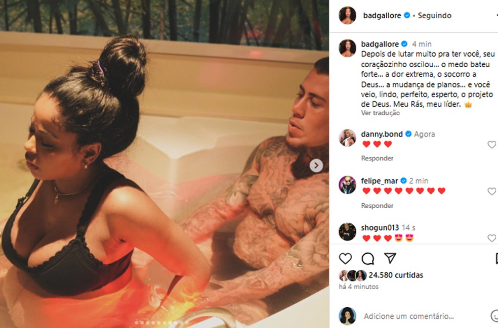 Nasce primeiro filho de Lorena Maria e MC Daniel — Foto: Reprodução/Instagram