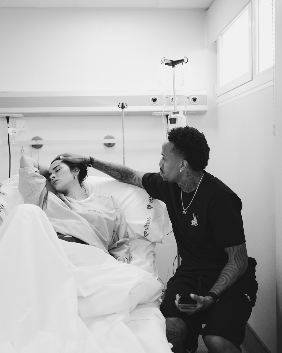 Tainá mostra bastidores do nascimento do filho com Eder Militão — Foto: Reprodução/Instagram