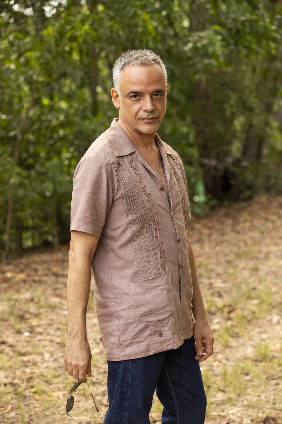 Angelo Antônio caracterizado como Andrade, seu personagem em Terra e Paixão — Foto: João Miguel Junior/TV Globo