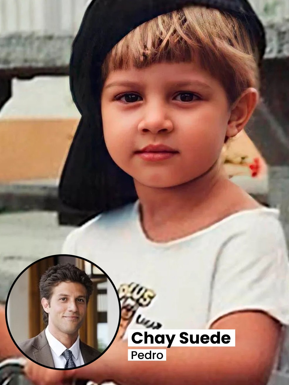 Chay Suede, o Pedro de 'Quem Ama Cuida', em foto de infância — Foto: Arquivo pessoal