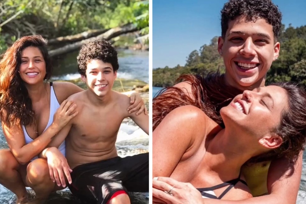Priscila Sol e o filho, Vitor Abate — Foto: Reprodução/Instagram