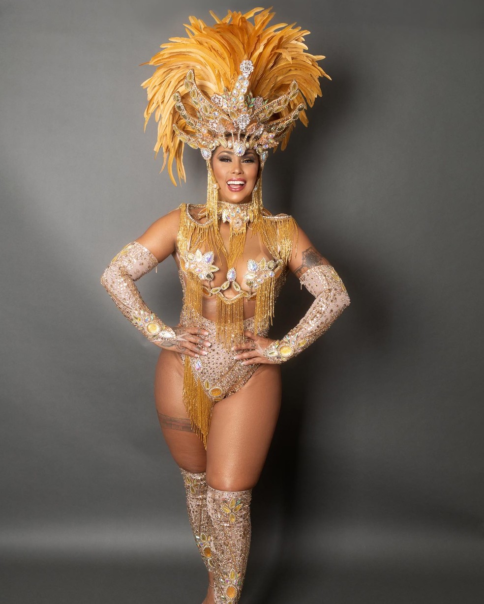 Rosiane Pinheiro será Musa da Vai-Vai no Carnaval 2024 — Foto: Lucas Cardoso