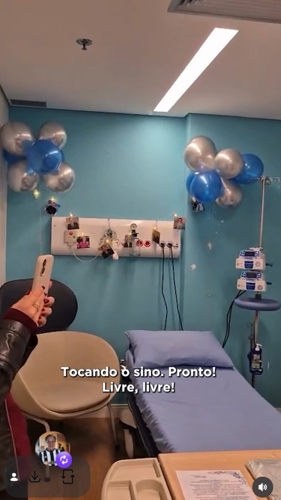 Chico Pinheiro realiza última sessão de quimioterapia — Foto: Reprodução/Instagram