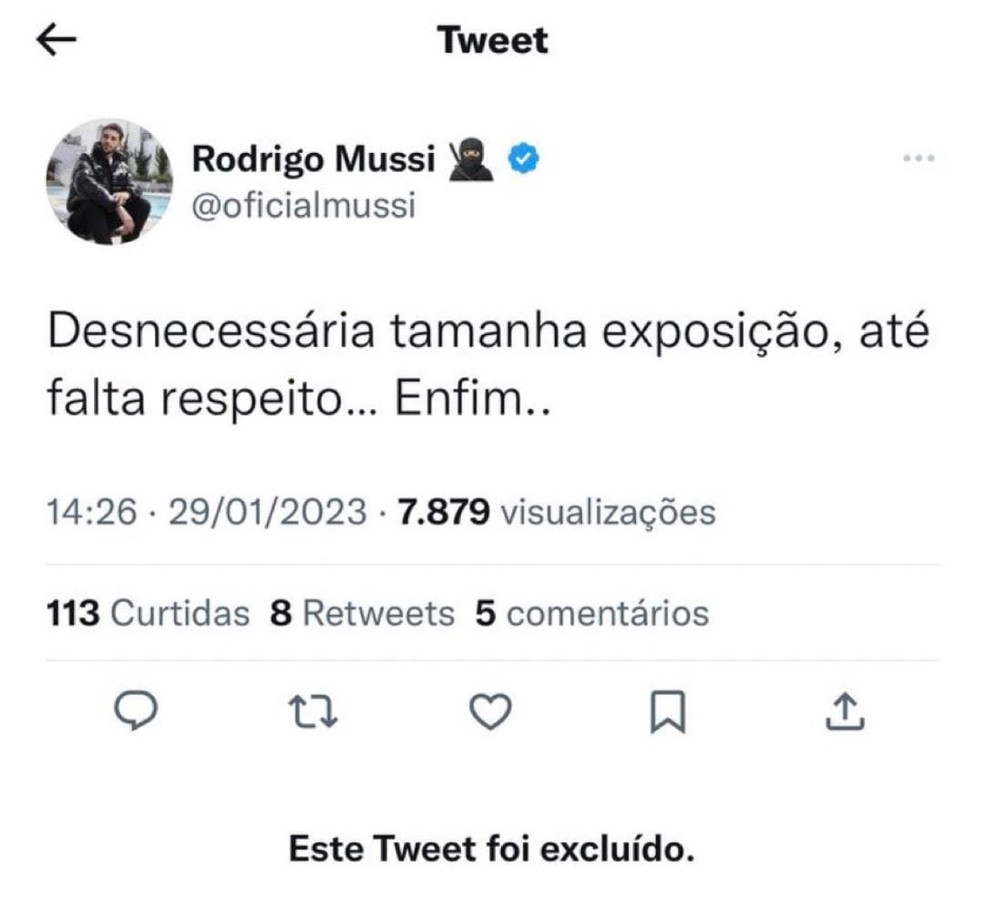 Rodrigo Mussi — Foto: Reprodução do Twitter