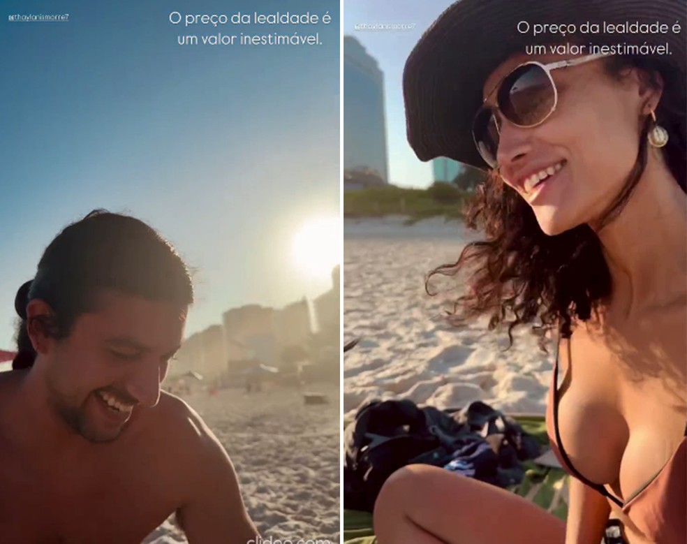 Débora Nascimento e o amigo Thaylan Tolentino — Foto: Reprodução/Instagram