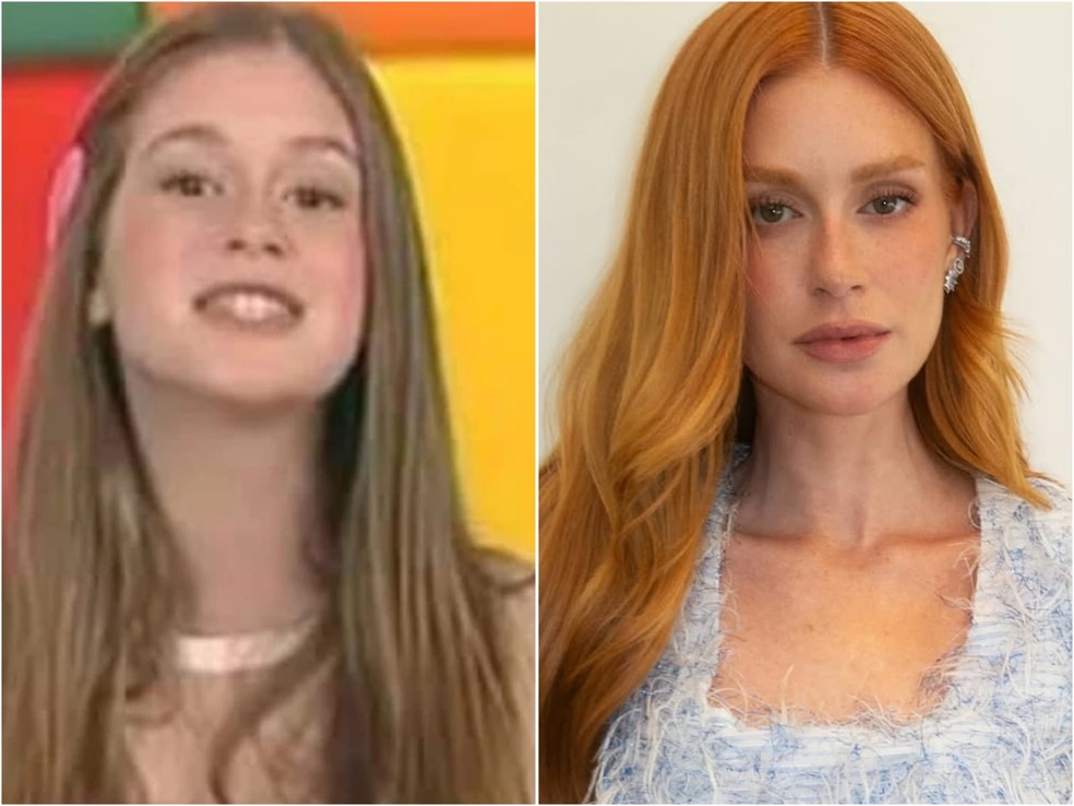 Marina Ruy Barbosa foi apresentadora do 'TV Globinho' em 2009 — Foto: TV Globo e Reprodução/Instagram