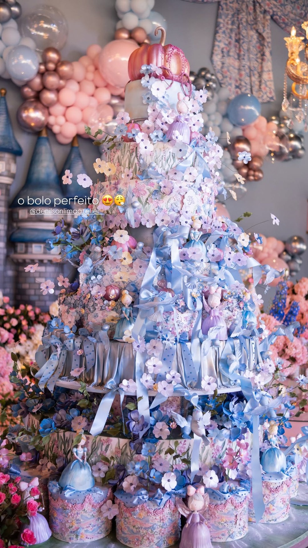 Decoração da festa da Maria Flor — Foto: reprodução/instagram
