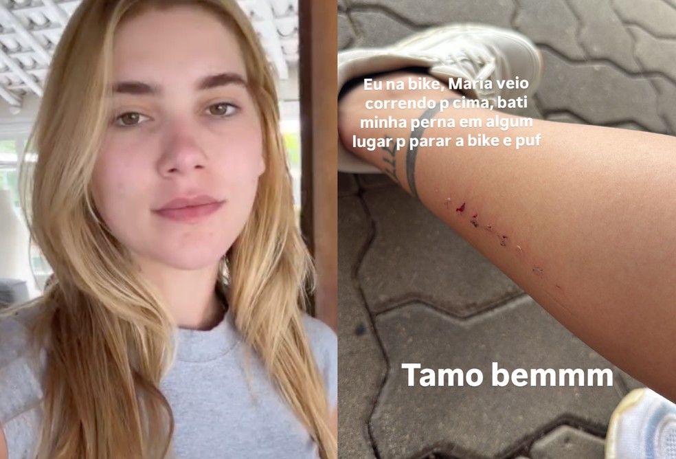 Virginia Fonseca machuca perna durante passeio de bicicleta: 'Maria ...