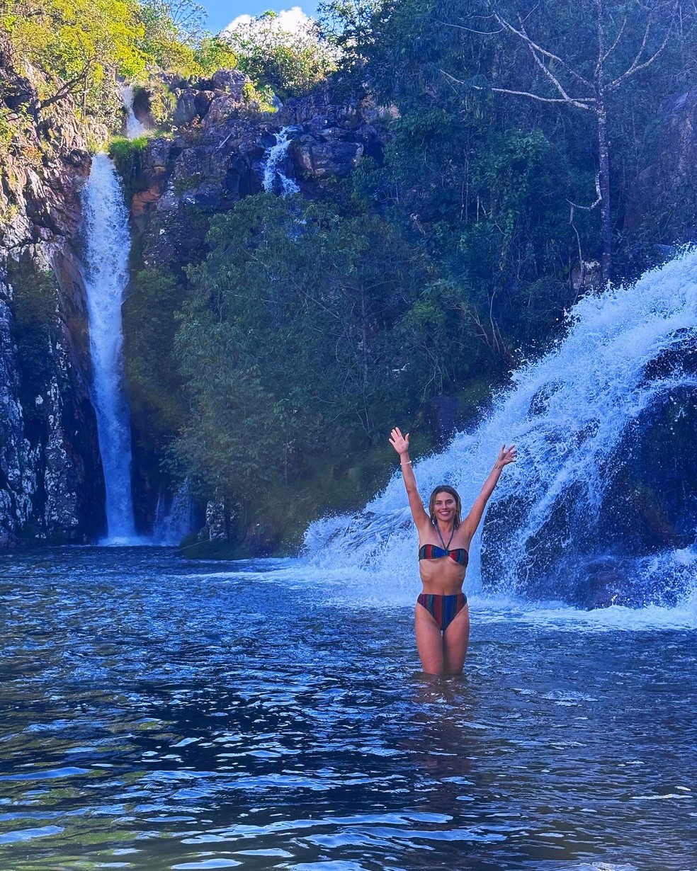 Carolina Dieckmann na Cachoeira Da Capivara — Foto: Reprodução/Instagram