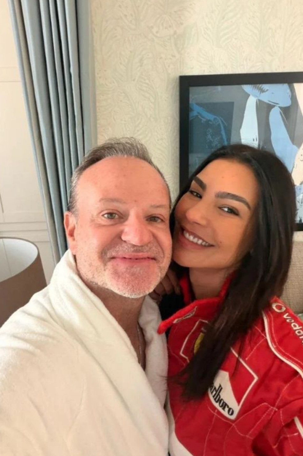 Cíntia Chagas e Rubens Barrichello — Foto: Reprodução / Instagram