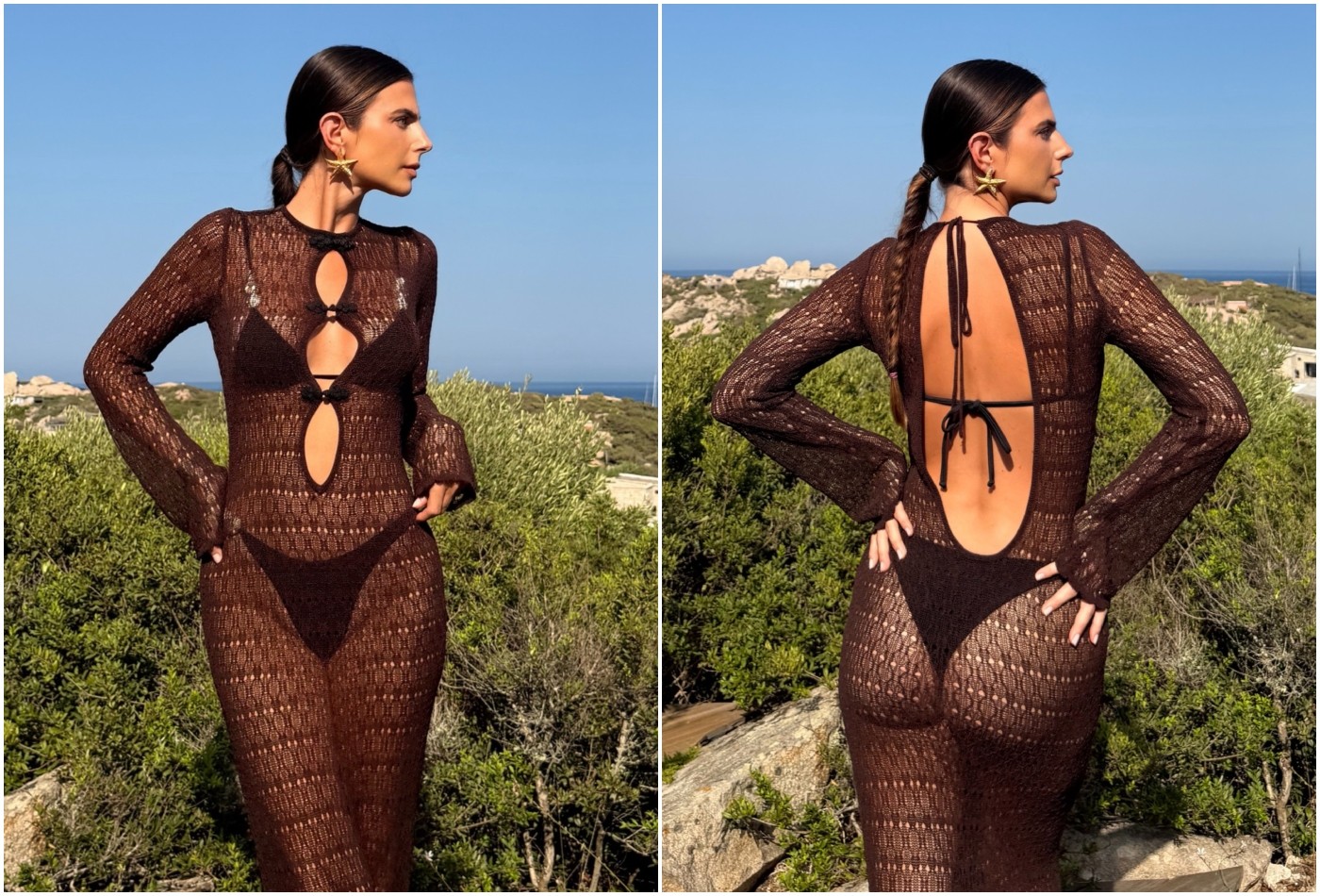 Kelly Piquet aposta em vestido vazado durante viagem com Max Verstappen: 
