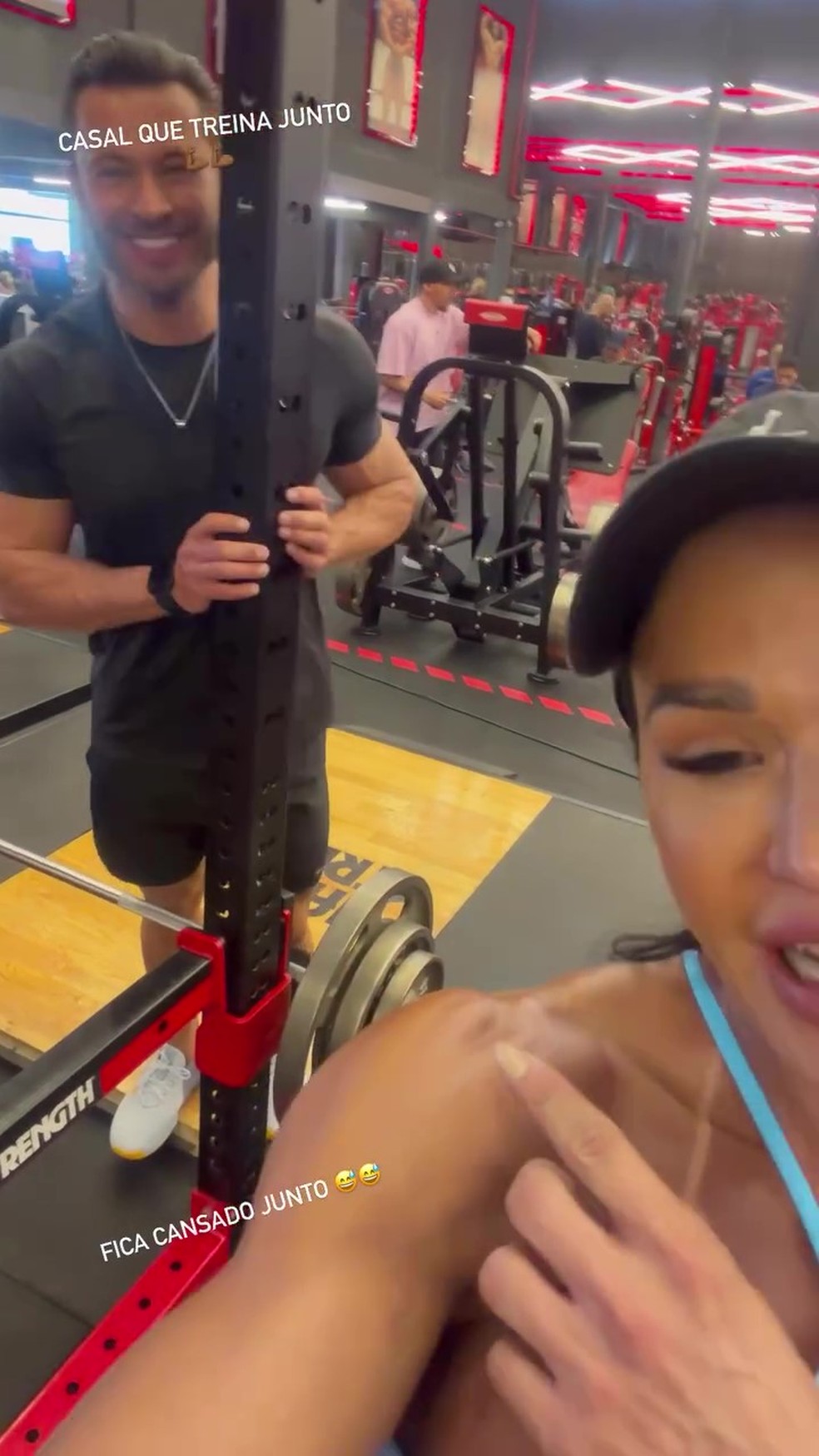 Gracyanne Barbosa e o namorado, Gabriel Cardoso — Foto: Reprodução/Instagram