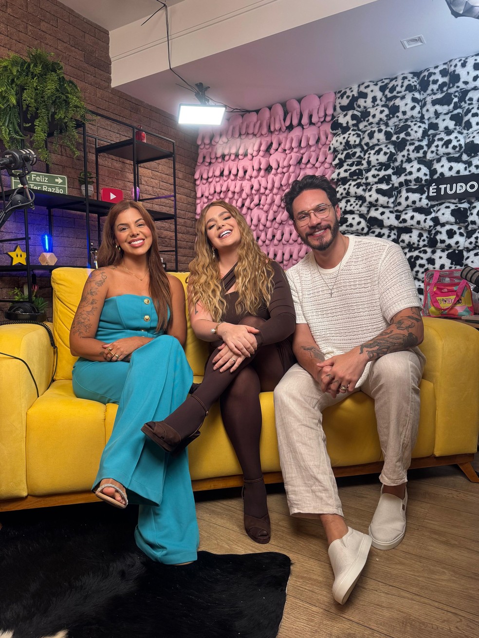 Evelyn regly com Viih Tube e Eliezer — Foto: Divulgação