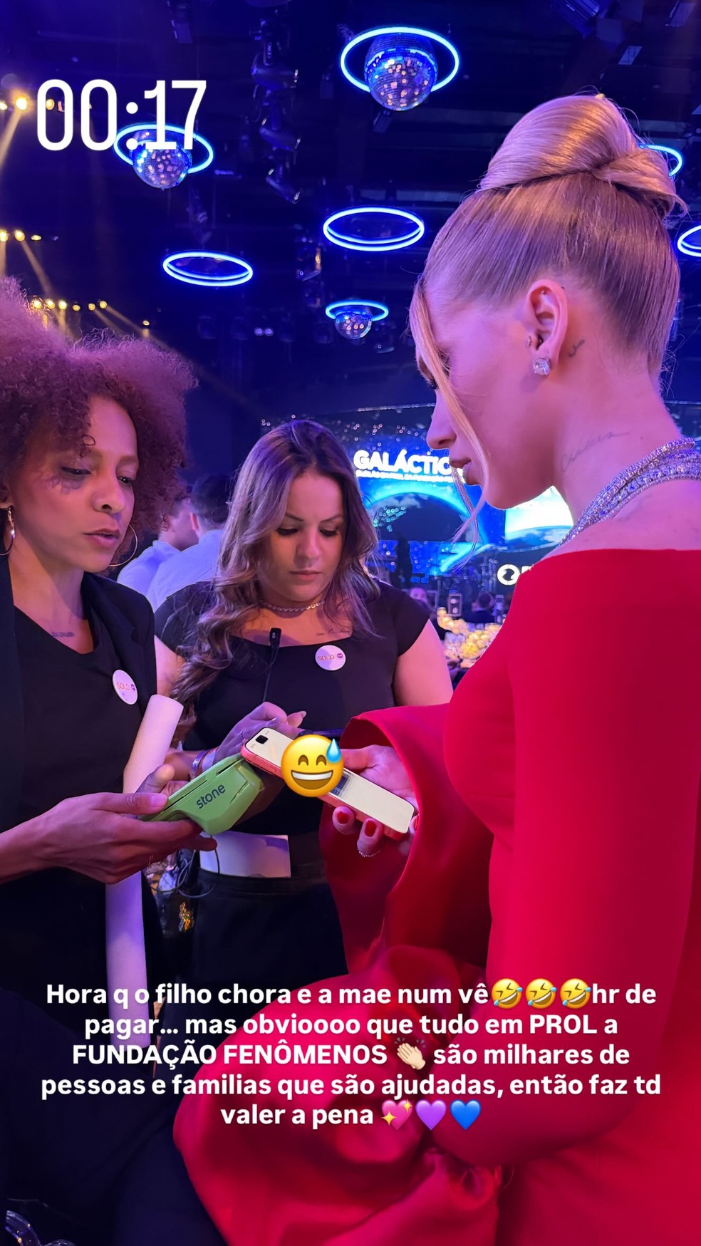 Virginia Fonseca no Leilão Galácticos — Foto: Reprodução/Instagram