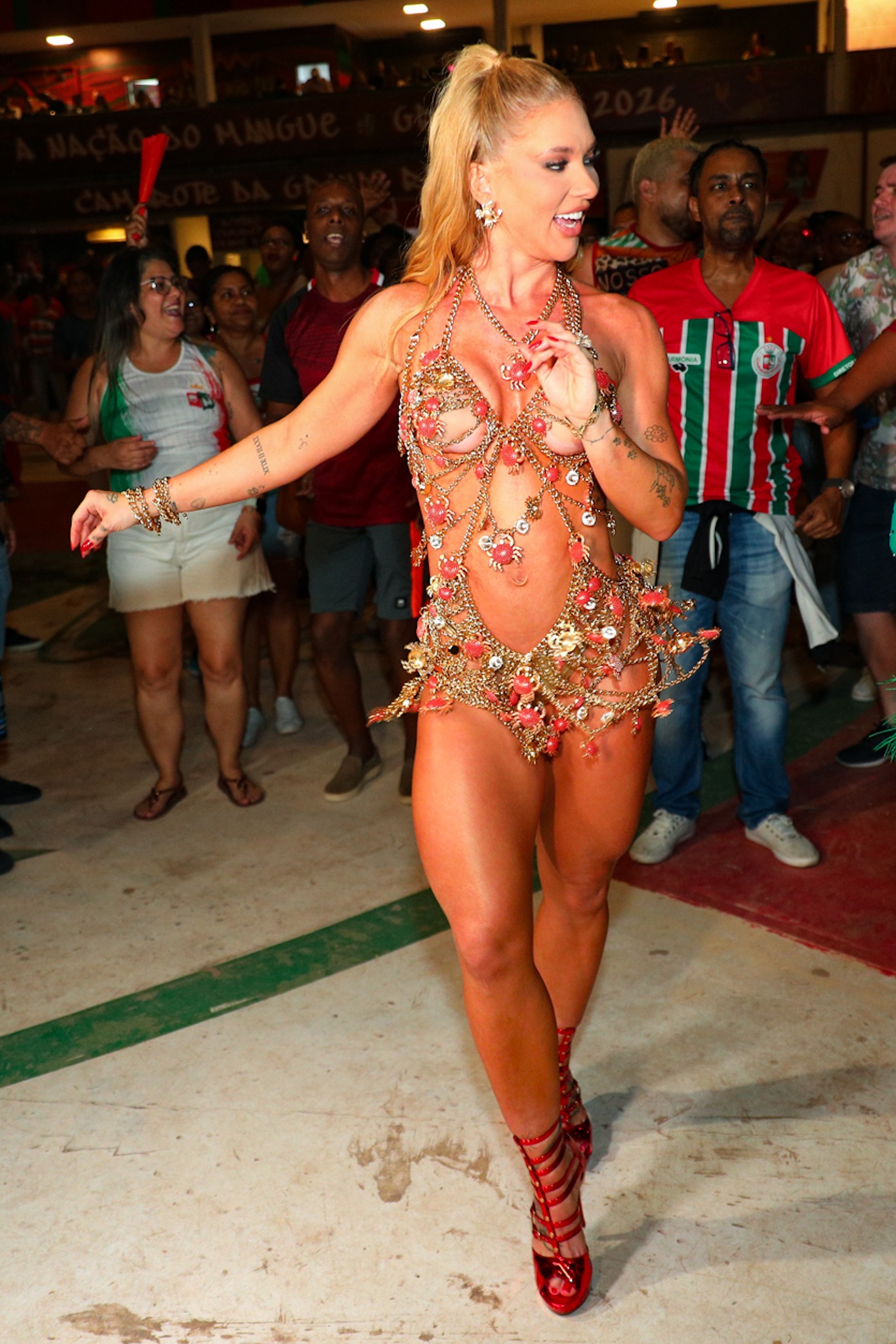 Virginia Fonseca em ensaio da Grande Rio — Foto: Victor Chapetta/BrazilNews