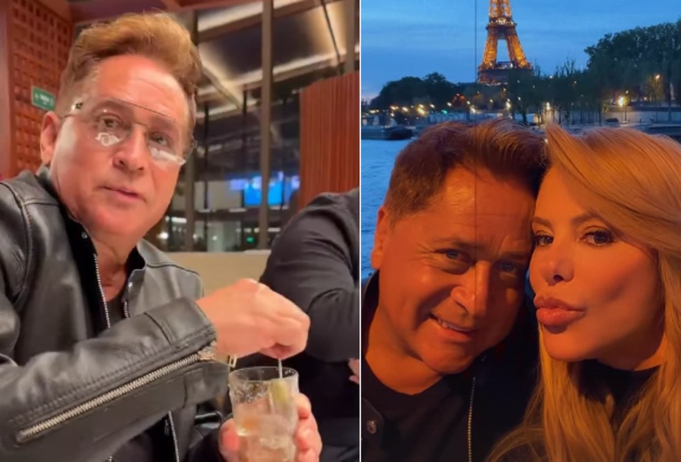 Leonardo e Poliana Rocha na França — Foto: Reprodução / Instagram