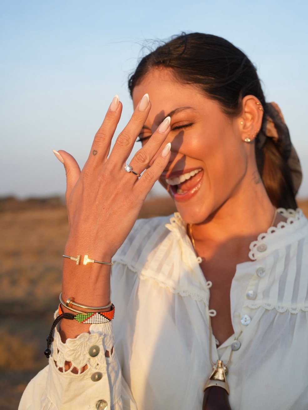 Mari Gonzales mostra fotos do pedido de casamento com Pipo Marques — Foto: Reprodução/ Instagram