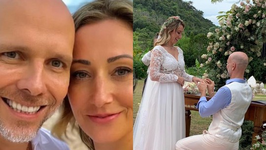 Filha, netos e emoção: Veja como foi o casamento do ex-nadador Xuxa