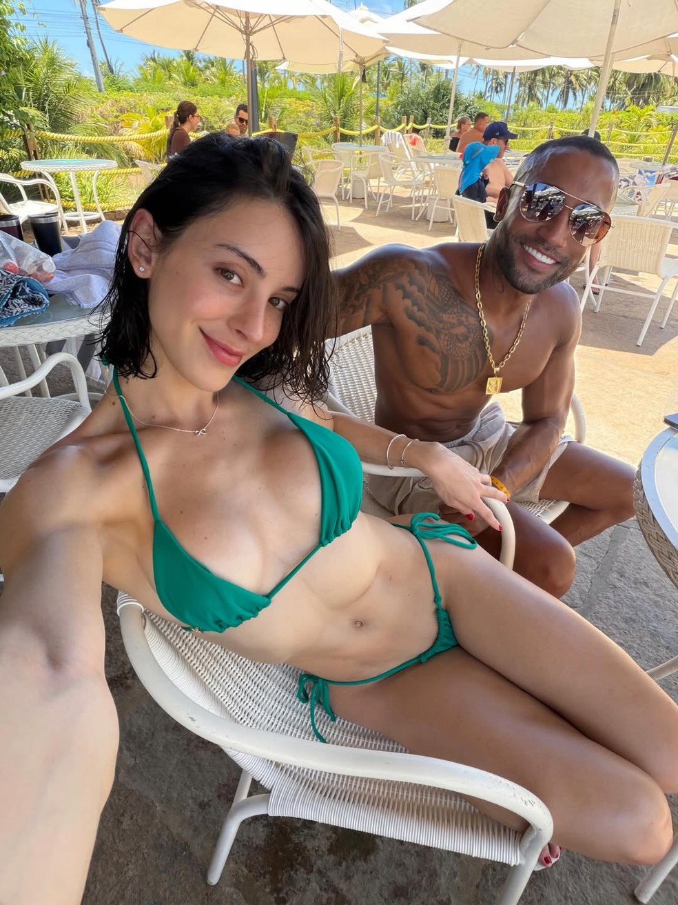 Bella Longuinho com o namorado — Foto: Reprodução/Instagram