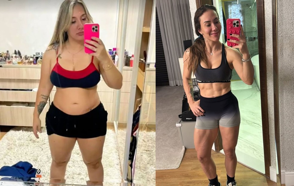 Samara Pink antes e depois — Foto: Reprodução/Instagram