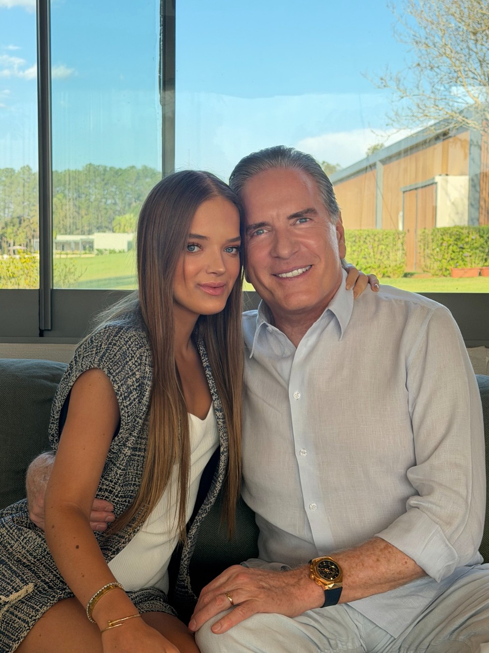 Rafa Justus com o pai, Roberto Justus — Foto: Reprodução/Instagram