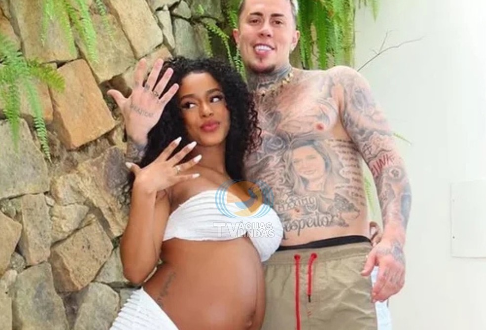 Lorena Maria e MC Daniel durante a gravidez de Rás — Foto: Reprodução/Instagram