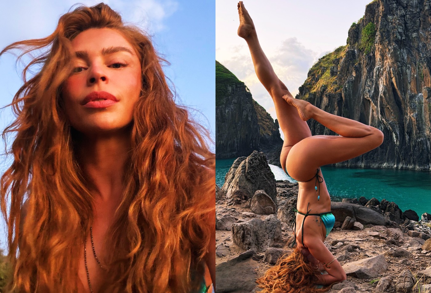 De biquíni, Grazi Massafera impressiona com pose de yoga em meio à natureza: 'Deusa'