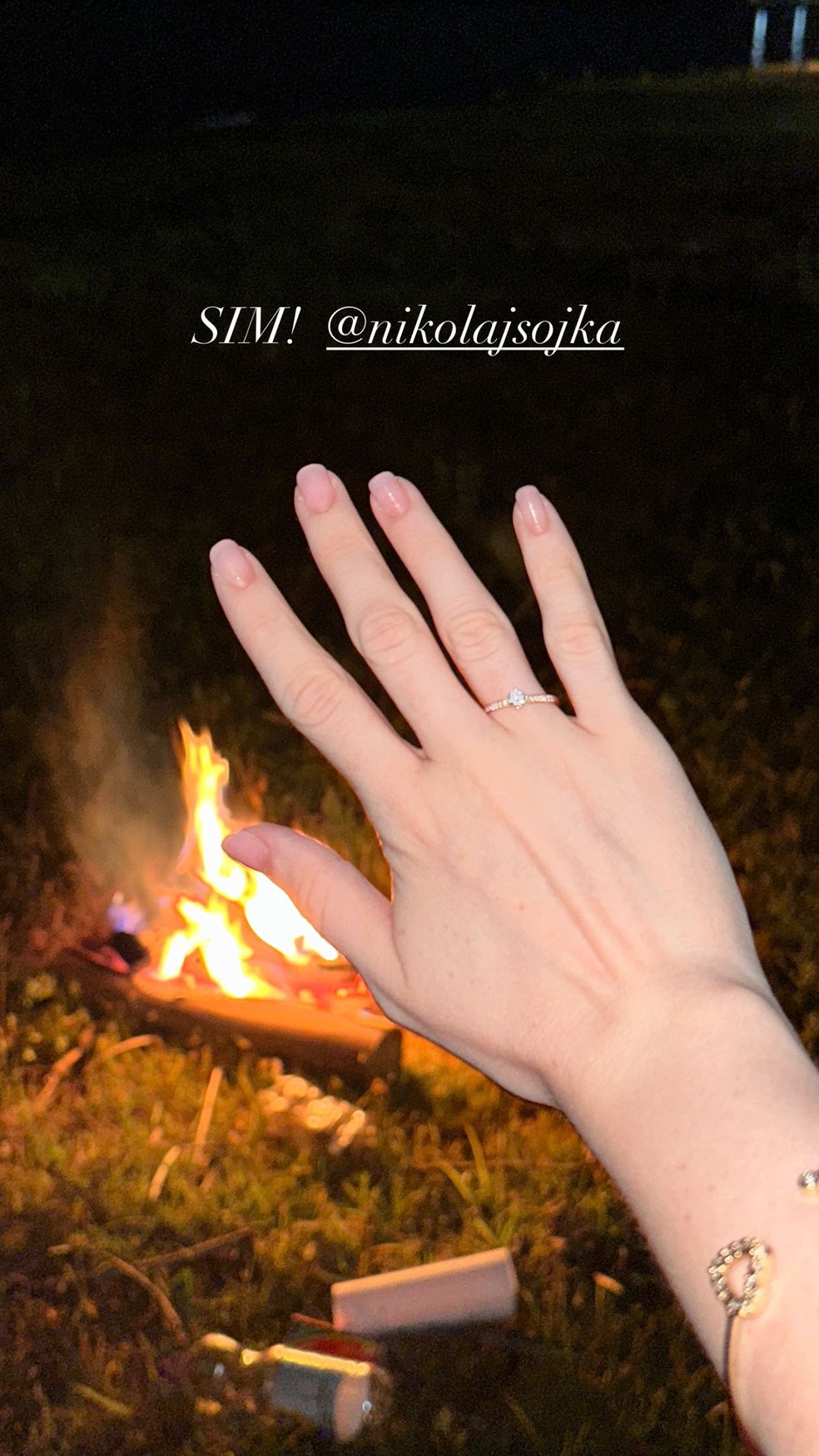 Anel de compromisso de Sammy — Foto: Reprodução/Instagram