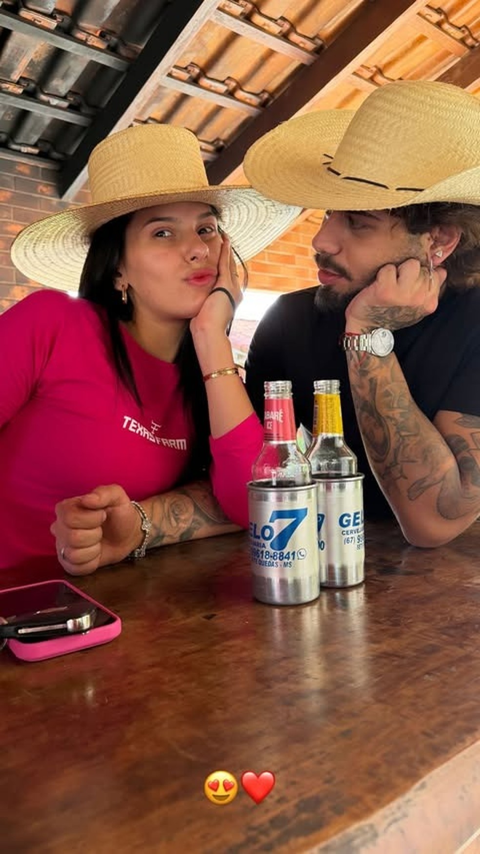 Zé Felipe e Ana Castela — Foto: Reprodução/Instagram