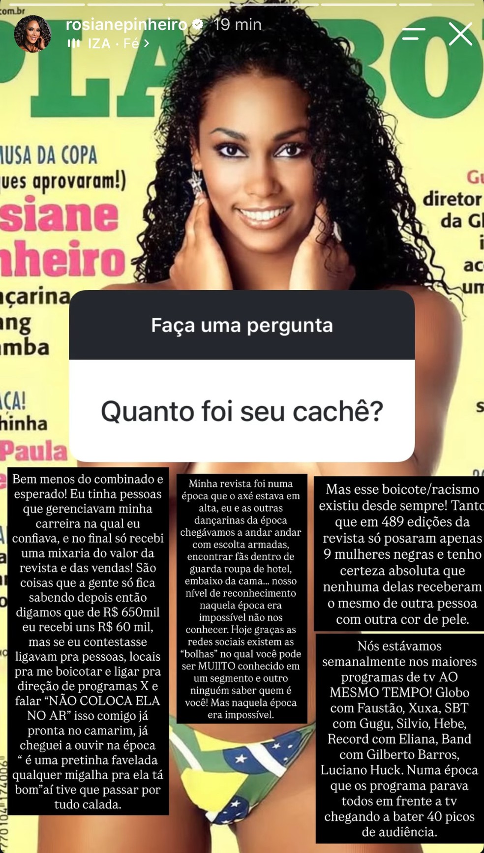 Post de Rosiane Pinheiro — Foto: Reprodução/Instagram