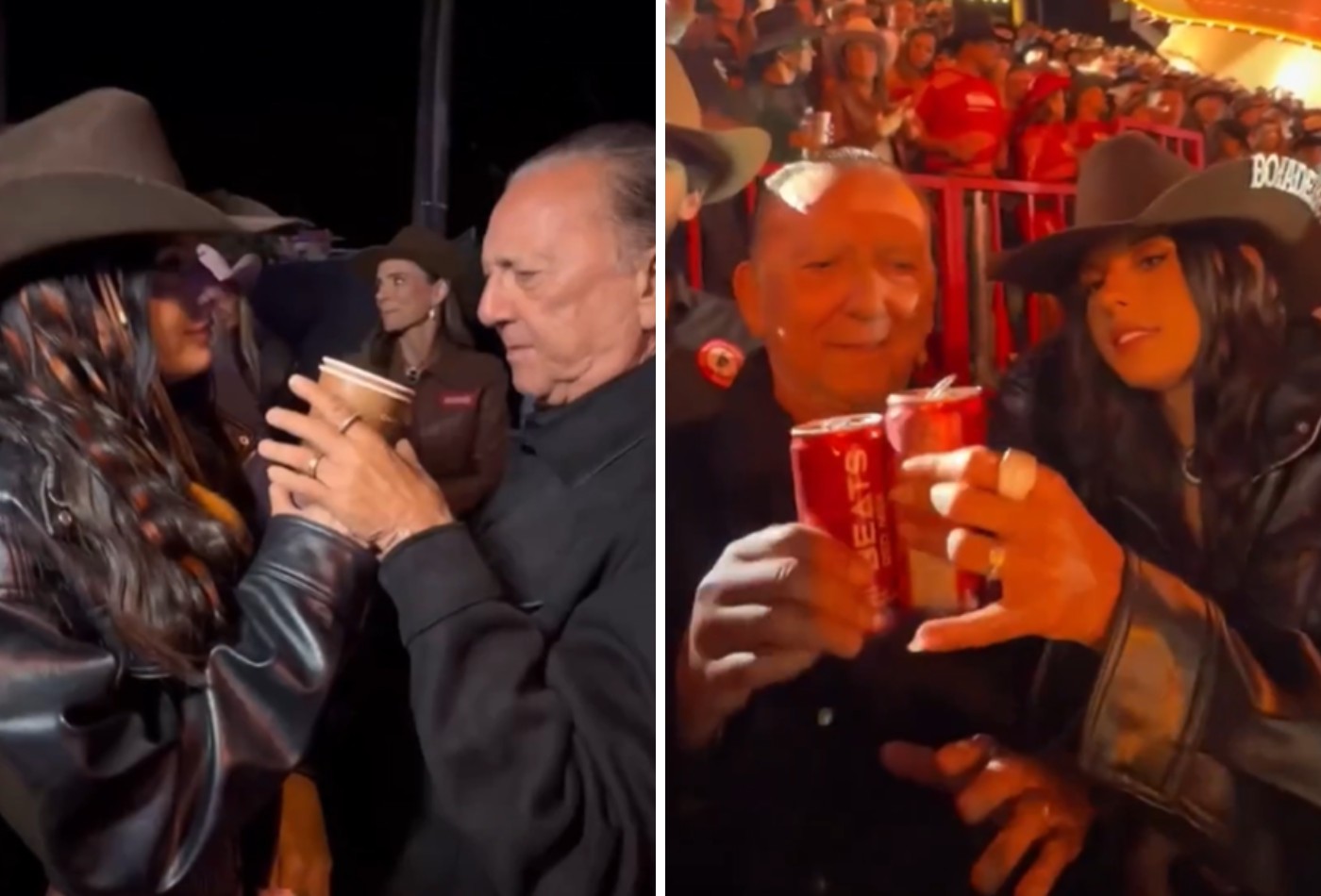Ana Castela e Galvão Bueno "tomam uma" juntos em Barretos e narrador elogia a cantora - QTU Questões do Universo