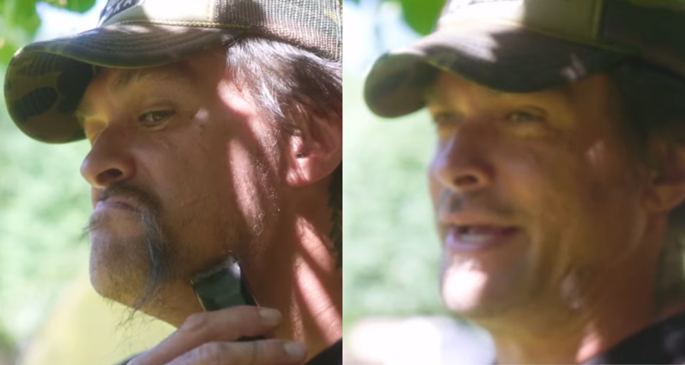 Antes e depois de Jason Momoa — Foto: Reprodução/Instagram