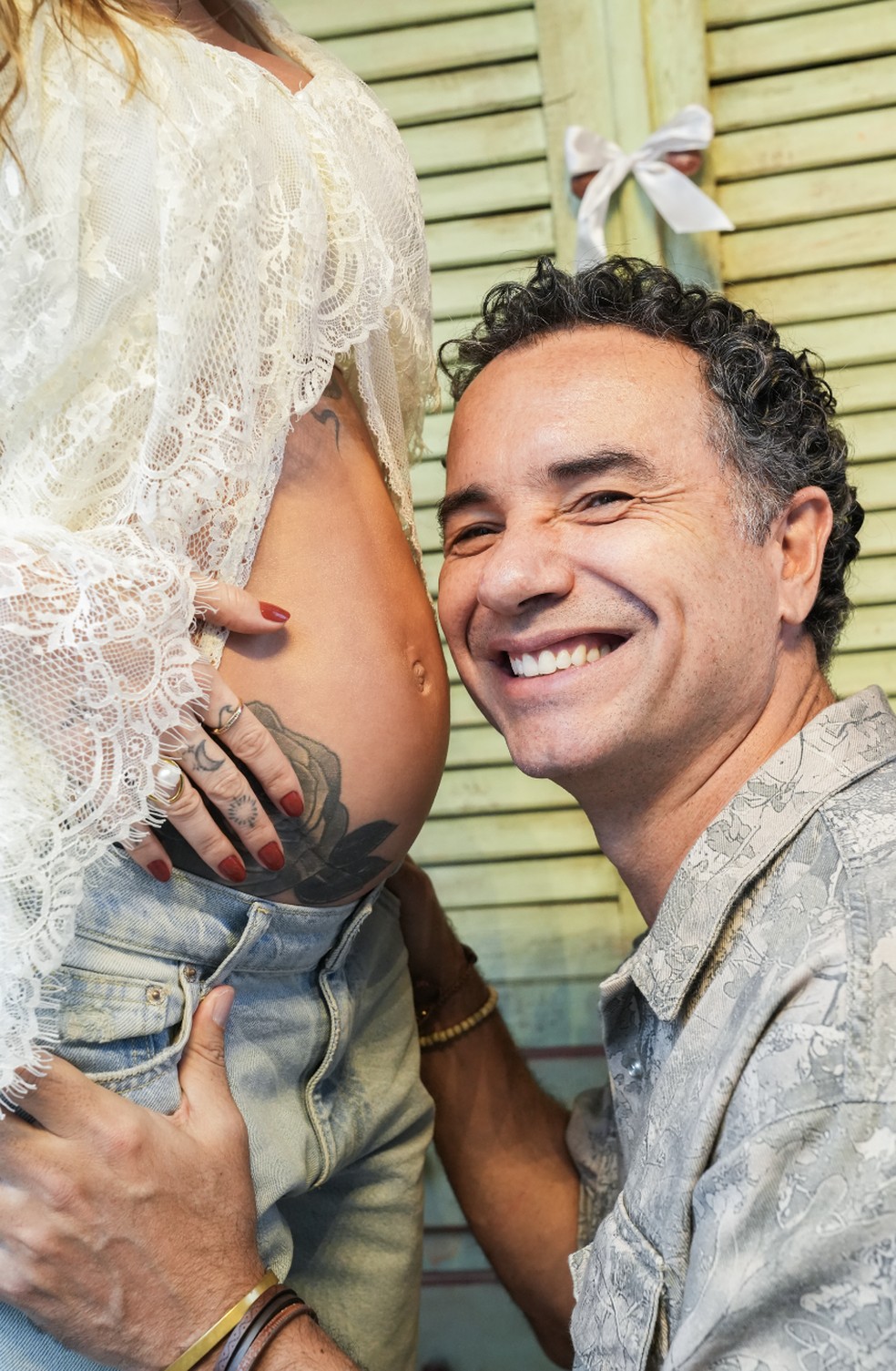 Marco Luque e Jéssica Correia Luque anunciam gravidez — Foto: Sthefany Amorim