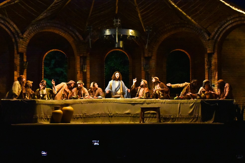 Cena de Paixão de Cristo de Nova Jerusalém — Foto: Felipe Souto Maior/AgNews