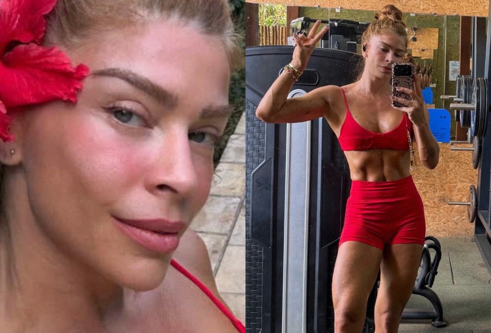 Depois de supercoxas, Grazi Massafera surpreende com vincos profundos no abdômen após treino; veja — Foto: Reprodução/Instagram