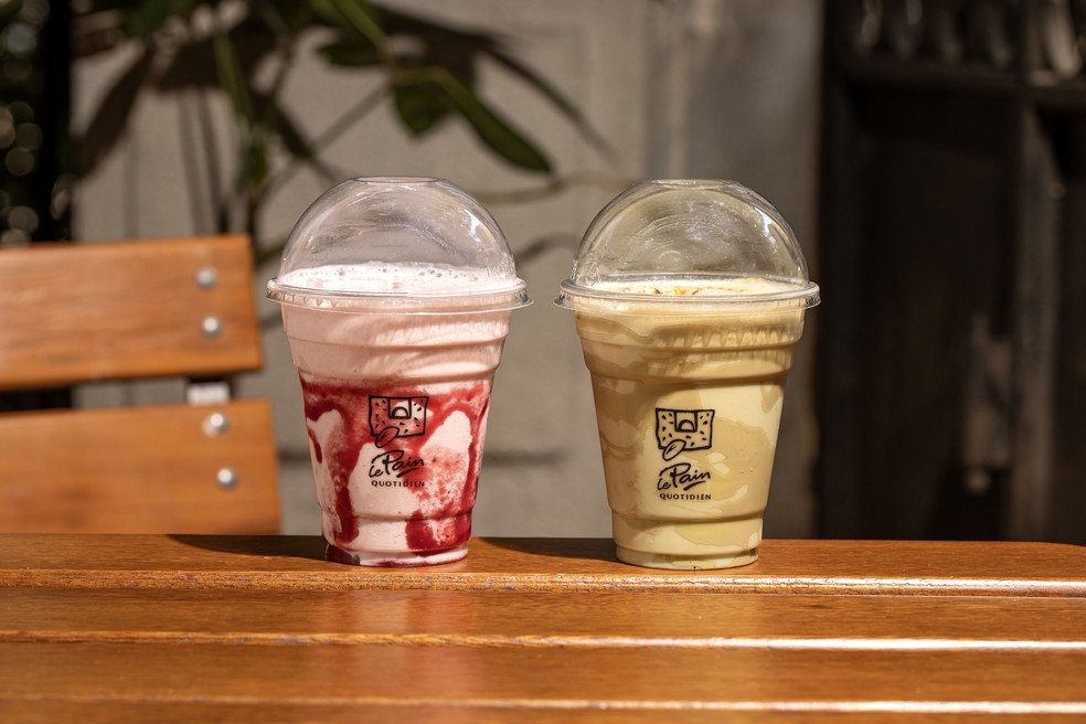 Shake de Frutas Vermelhas e Shake de Pistache e Matcha — Foto: Divulgação