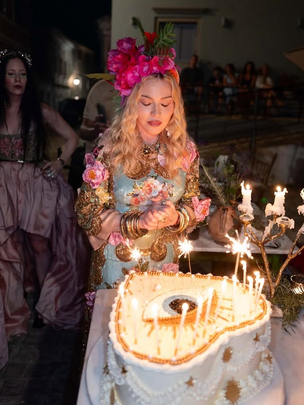 Madonna em comemoração dos 68 anos — Foto: Reprodução/Instagram