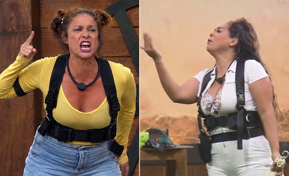 Giiovanna Gold e Darlin Ferrattry discutem em dinâmica de 'A Fazenda 18' — Foto: Reprodução/TV Record
