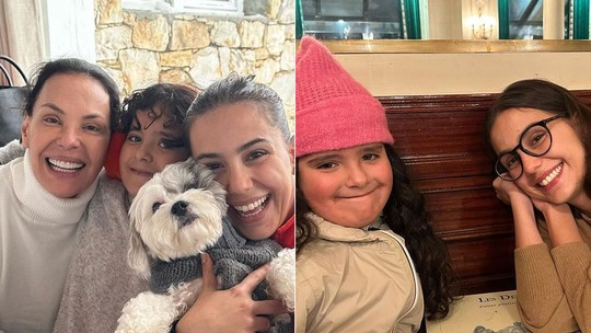 Carolina Ferraz abre álbum de viagem com as filhas para os Alpes Franceses