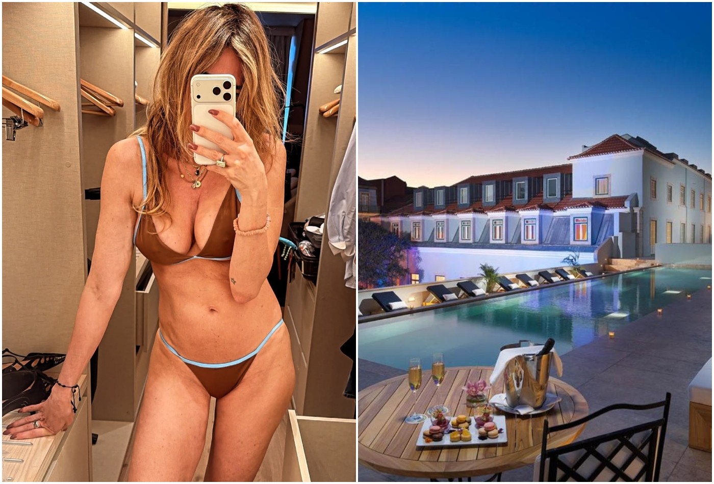 Em Lisboa, Luciana Gimenez posa de biquíni em hotel 5 estrelas com diárias de até R$ 10 mil - QTU Questões do Universo
