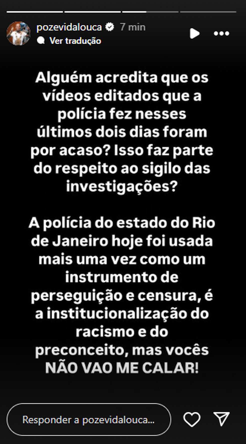 Post de Vivi Noronha &mdash; Foto: Reprodu&ccedil;&atilde;o/Instagram