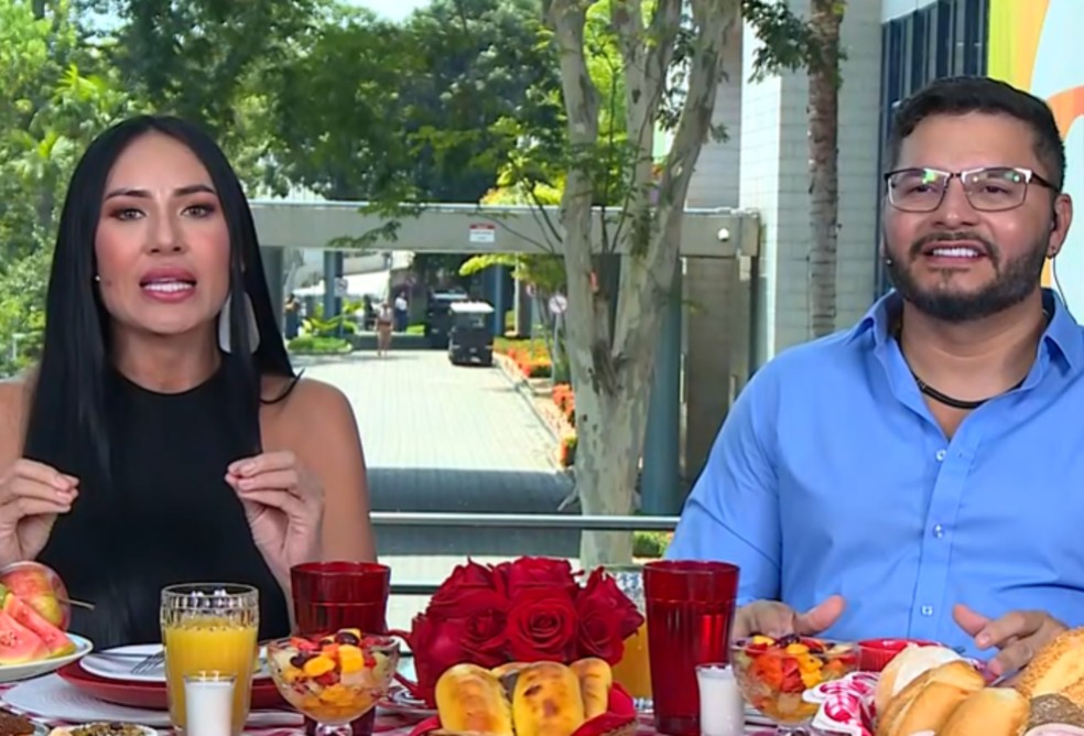 Arleane e Marcelo no 'Mais Você' — Foto: Reprodução/Globoplay