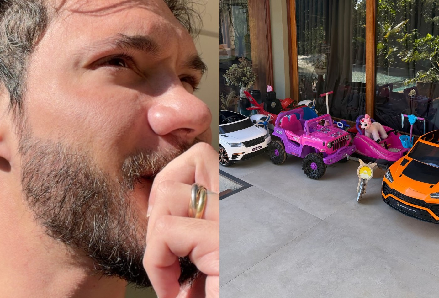 Eliezer brinca que varanda de casa virou 