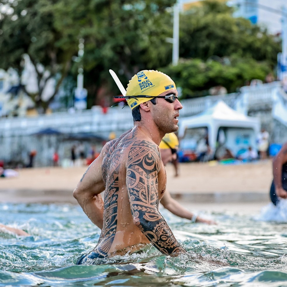 Daniel Cady fica em segundo lugar em competição de aquathlon e triathlon — Foto: Loly Silva