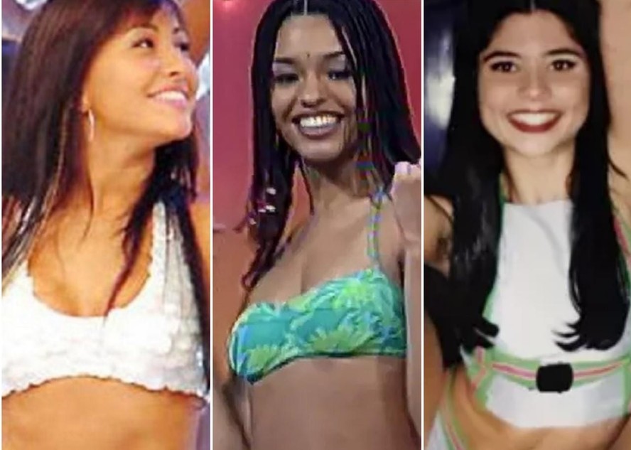 Sabrina Sato, Juliana Alves e Julianne Trevisol foram bailarinas do 'Domingão'